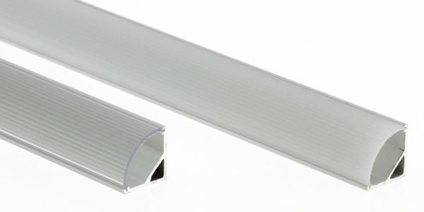 Corner LED profile diffuser cover
