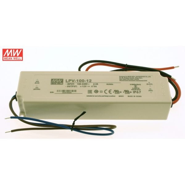 Mean Well 100 Watt LED Driver 12V IP67 (LPV-100-12)