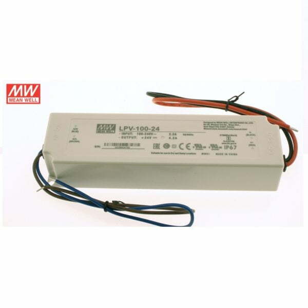 Mean Well 100 W LED 24V Driver LPV 100 24 waterproof IP67