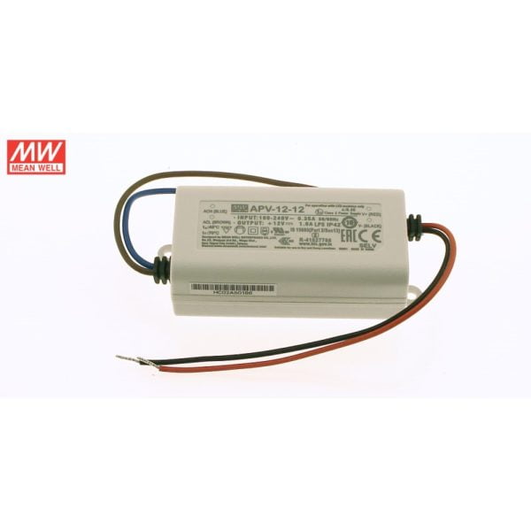 Mean Well 12 Watt LED Driver 12V (APV-12-12)
