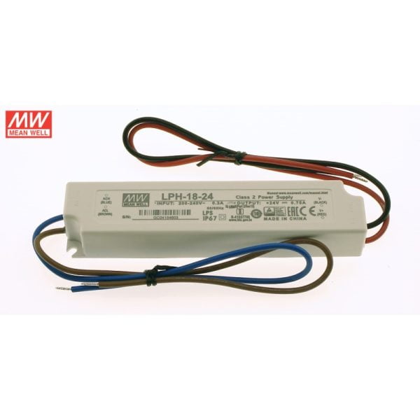 Mean Well 18 Watt LED Driver 24V IP67 (LPH-18-24)