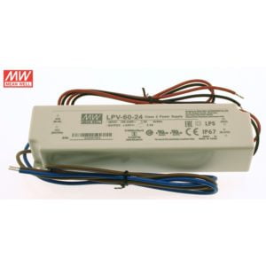 Mean Well 60 Watt LED Driver 24V IP67 (LPV-60-24)