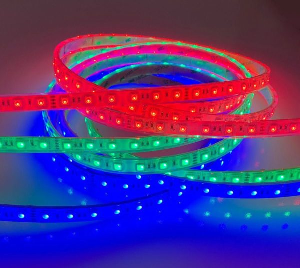 12V Waterproof RGB LED Strip Light Colour Variations